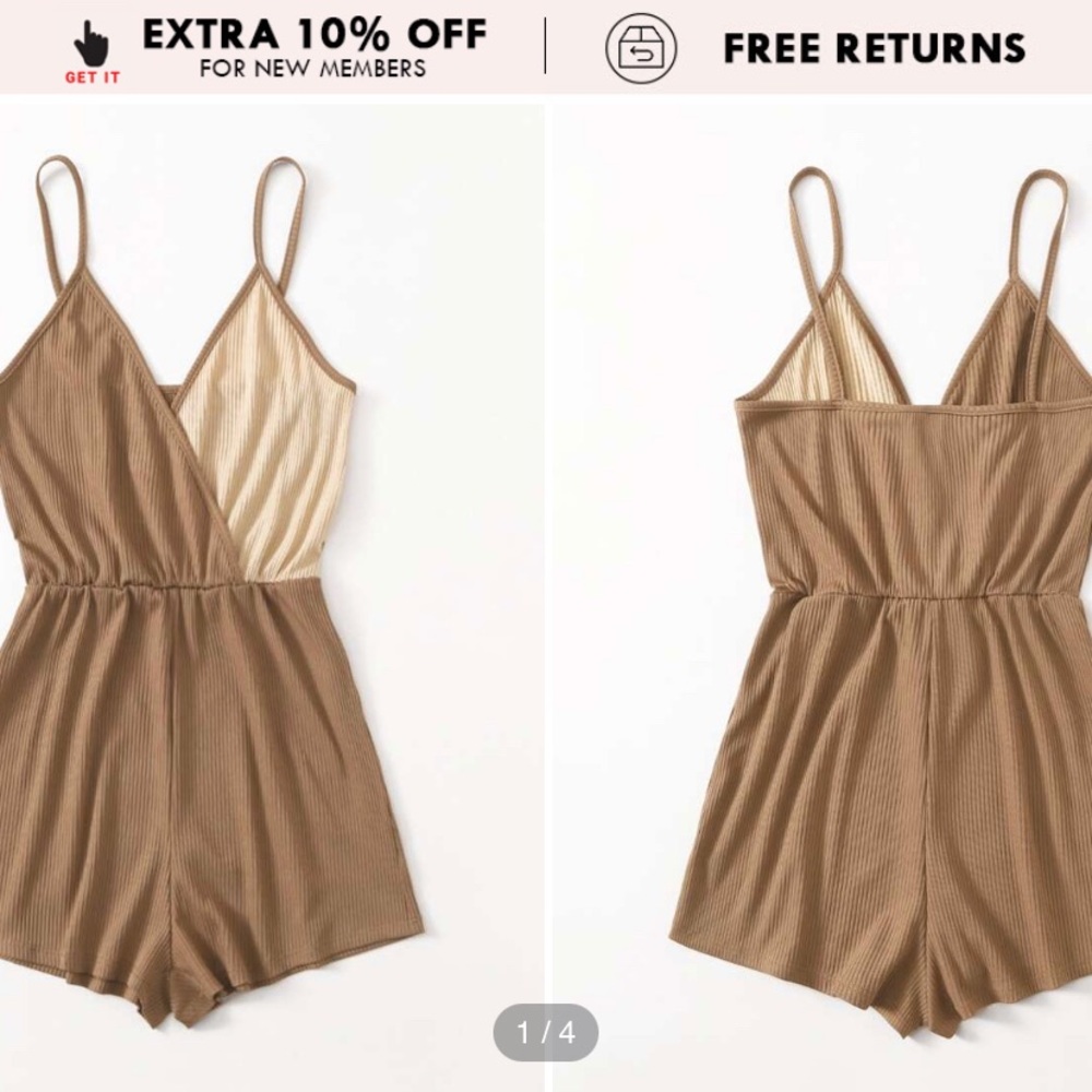 NUDE/TAN ROMPER